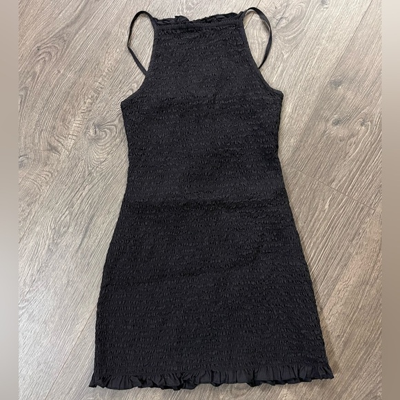 *NWOT* Free People Iyla Smocked Mini in Black - Picture 3 of 5